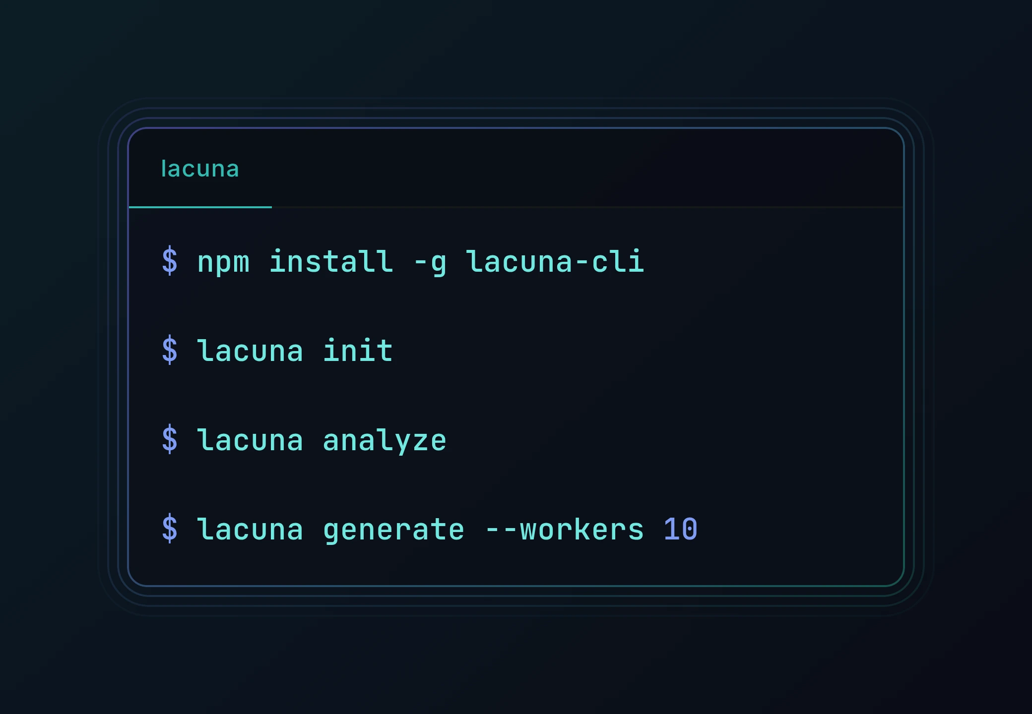 Lacuna CLI running on Afriex admin
