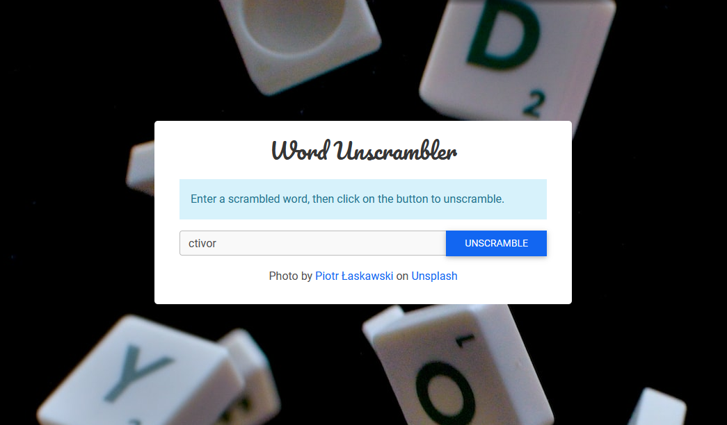 Word unscrambler